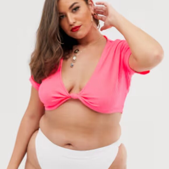 ASOS Curve 'wet n wild' Crop Top - Picture 3 of 3